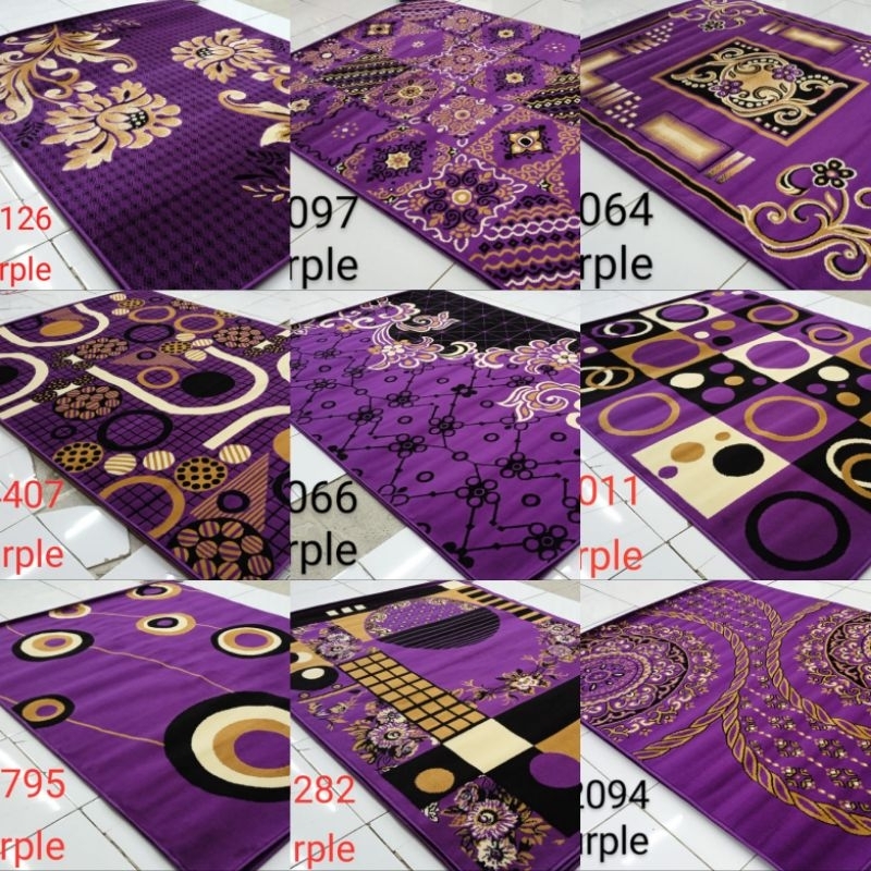 Karpet permadani bulu lantai minimalis moderno ukuran 160 x 210