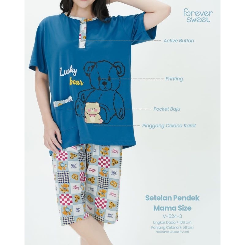 BAJU TIDUR FOREVER/BAJU TIDUR WANITA/BABY DOLL FOREVER