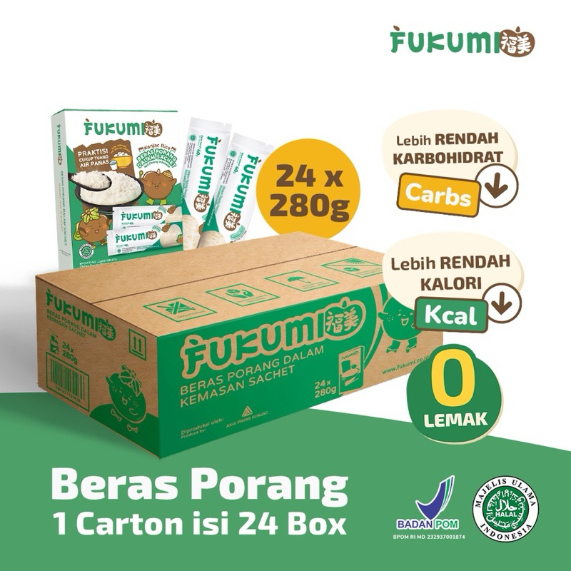 

Fukumi Beras Porang 24box @7sachets 280gr 1 dus beras diet diabetes debm