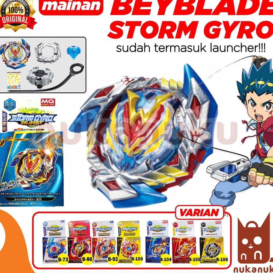 Kejutan Untung  NUKANUKU  Gasing Beyblade Storm Gyro free Launcher  mainan beyblade gasing tornado b