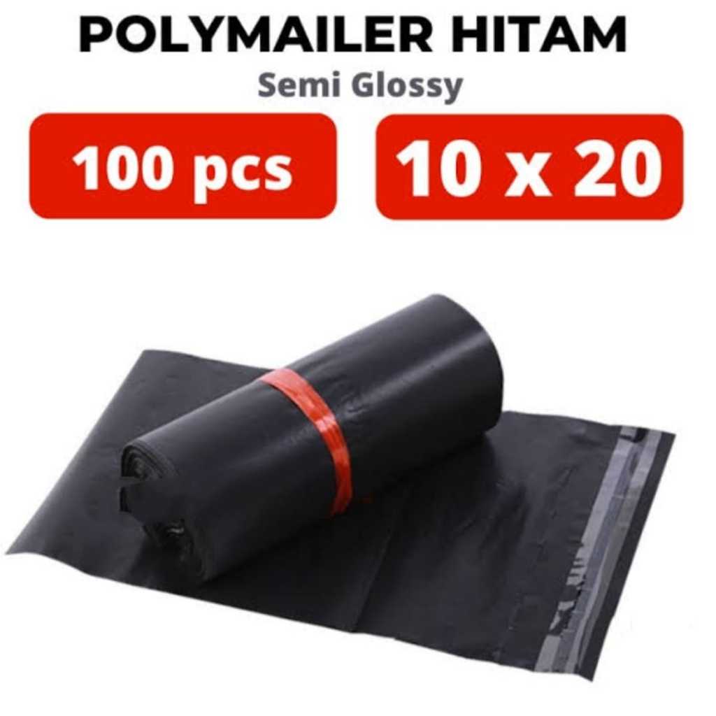

READY PLASTIK PACKING POLYMAILER HITAM 10X20 12X25 16X20 BAHAN KUAT ISI 100 LEMBAR POLIMER KEMASAN ONLINE SHOP