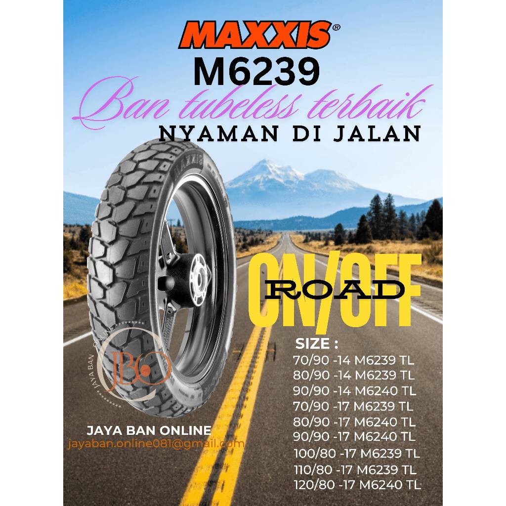 BAN LUAR MAXXIS M6239 / M6240 ( 70/90 - 80/90 - 90/90 - 100/80 - 110/80 - 120/80 - 130/80 - 140/80 )