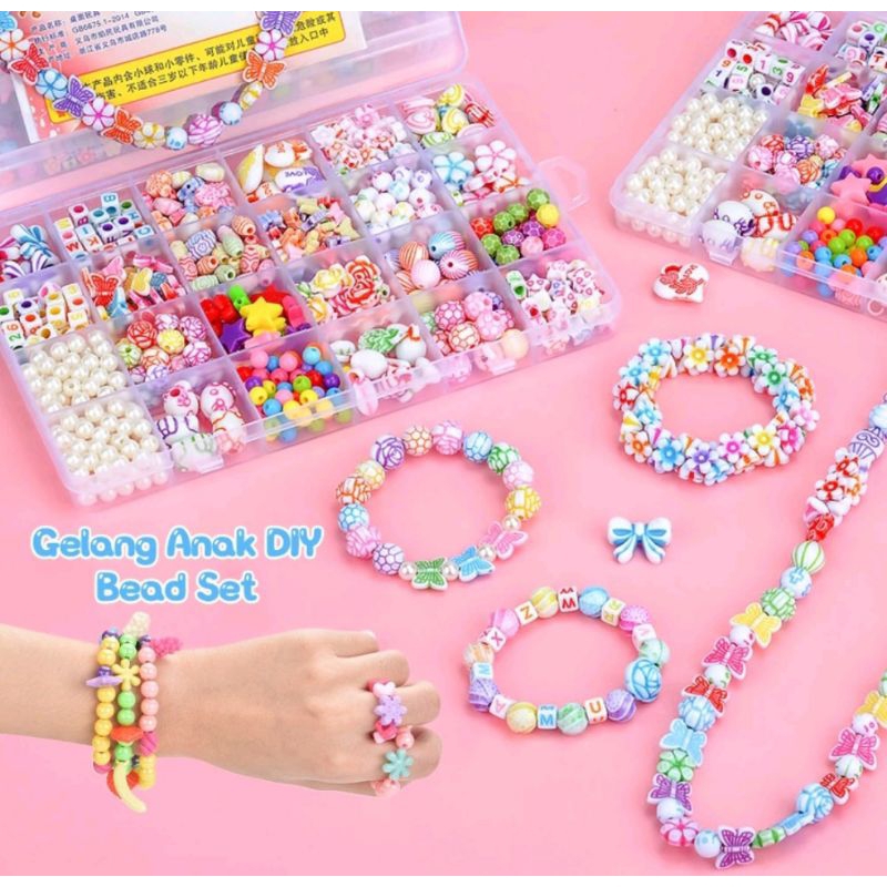 mainan edukasi anak manik-manik gelang