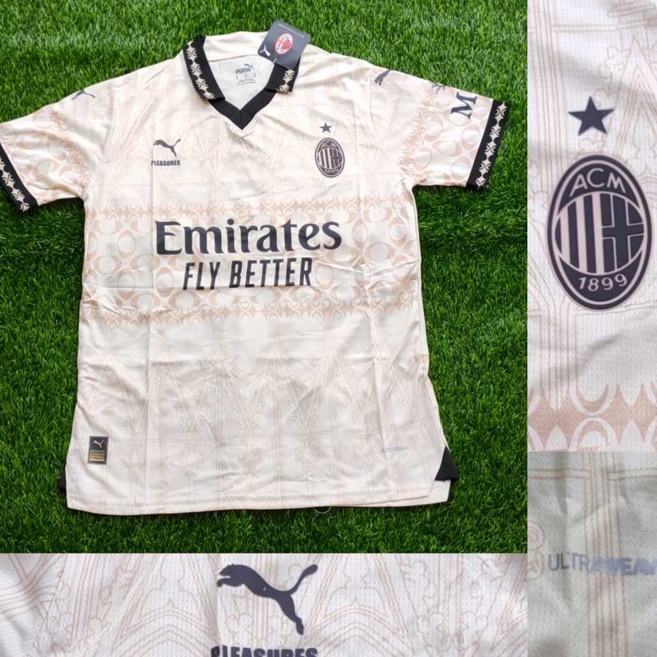 JERSEY BOLA MILAN 4TH PLEASURE CREAM 223224 GRADE ORI IMPORT