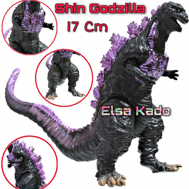 Mainan Monster Action Figure Shin Godzilla Ungu Purple Medium Size