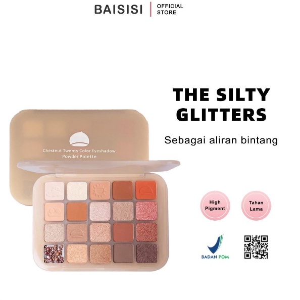 Kirim Langsung BAISISI Eyeshadow 2 COLAR Eyeshadow Palette Pigmented Glitter Matte Kombinasi Tahan L