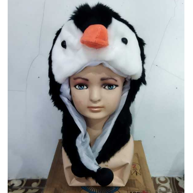 Topi Animal Hat Pinguin Topi Boneka Penguin / Topi binatang Karakter Animal Pinguin Anak Cewek