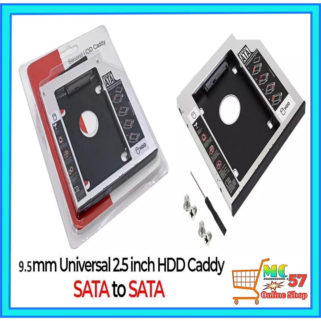 9.5mm HDD Kadi Aluminium Universa SATA 3.0 2.5 "SSD CD DVD untuk HDD Case Optibay Kandang CD-ROM 9.5