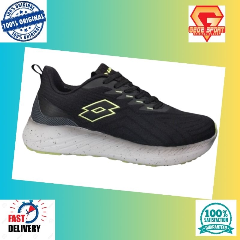 Sepatu lari Lotto Brian - Black green