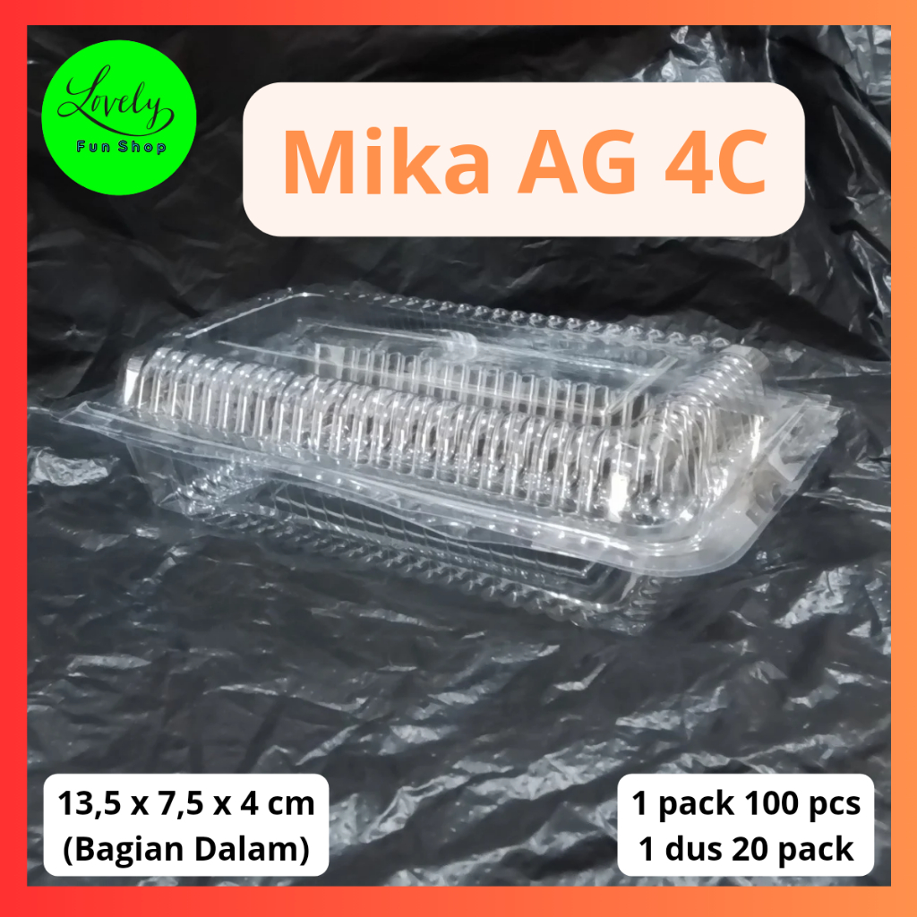 [1 pack] Mika Polos AG 4C isi 100 pcs Mika Nasi / Kue Murah. Plastik Kemasan Makanan.