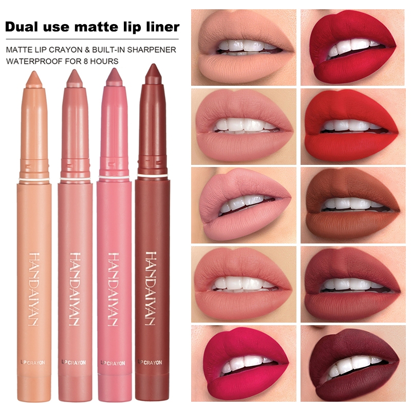 {COD}HANDAIYAN Lip Liner / Lip Liner Matte Cangkir Non-Lengket /Lipstik  Pena