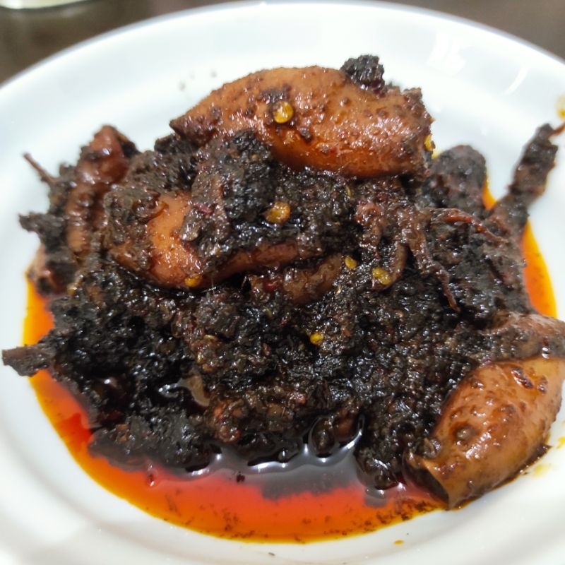 

Cumi Tinta Hitam Item 100 gram Pedas Manis Enak Murah