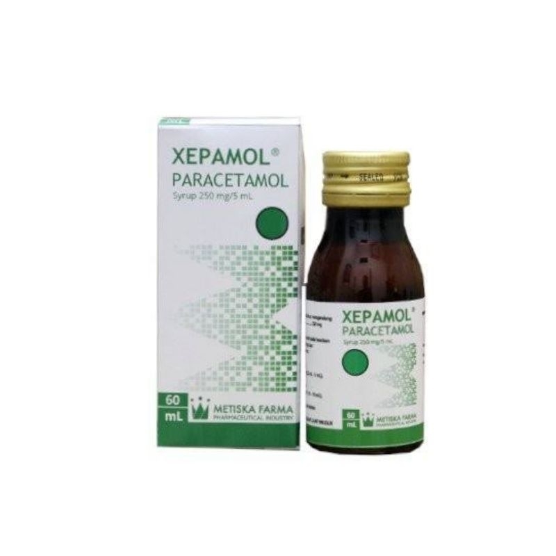 Xepamol 250 Mg/5ml Sirup 60 ML Metiska / Paracetamol / Sirup Demam / Sirup Nyeri Sakit Kepala / Siru