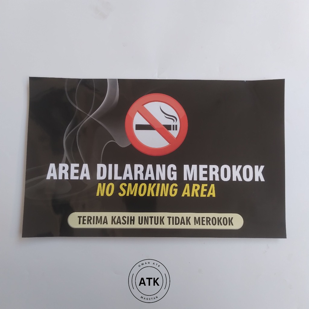 

Stiker Area Dilarang Merokok - No Smoking Area - Terima Kasih Tidak Merokok