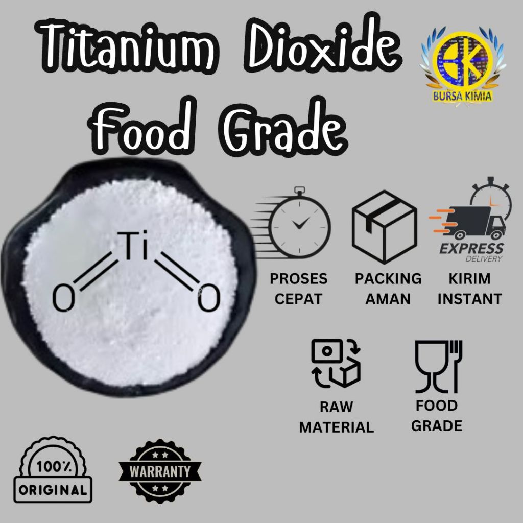 

50 Gram Bahan Dasar Bubuk Pemutih makanan kosmetik sabun titanium dioksida termurah