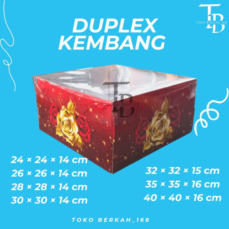 

(ISI 2 PCS) DOS / DUS DUPLEX KEMBANG TUTUP MIKA PISAH / BOX HAMPERS MOTIF KEMBANG / DUS HANTARAN