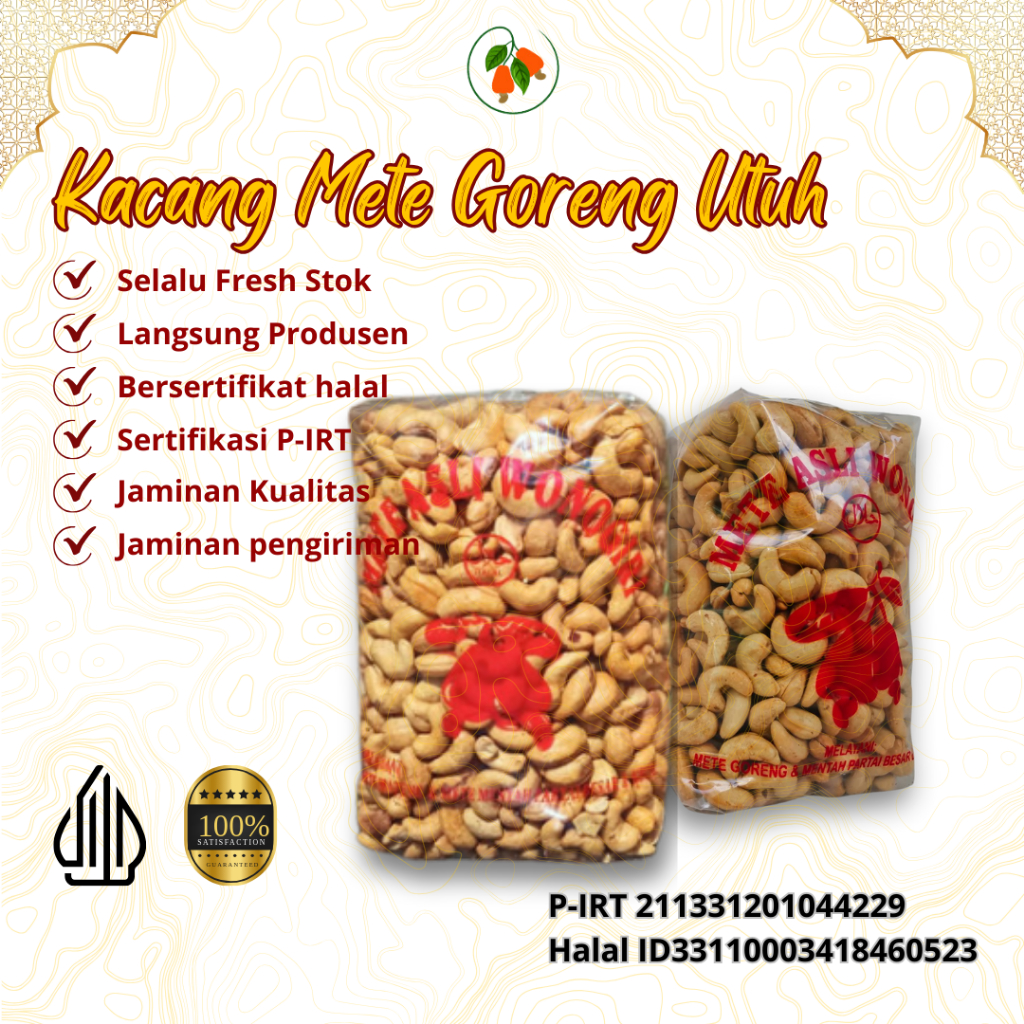 

Kacang Mete Mede Goreng Wonogiri Rasa Original 1 Kg