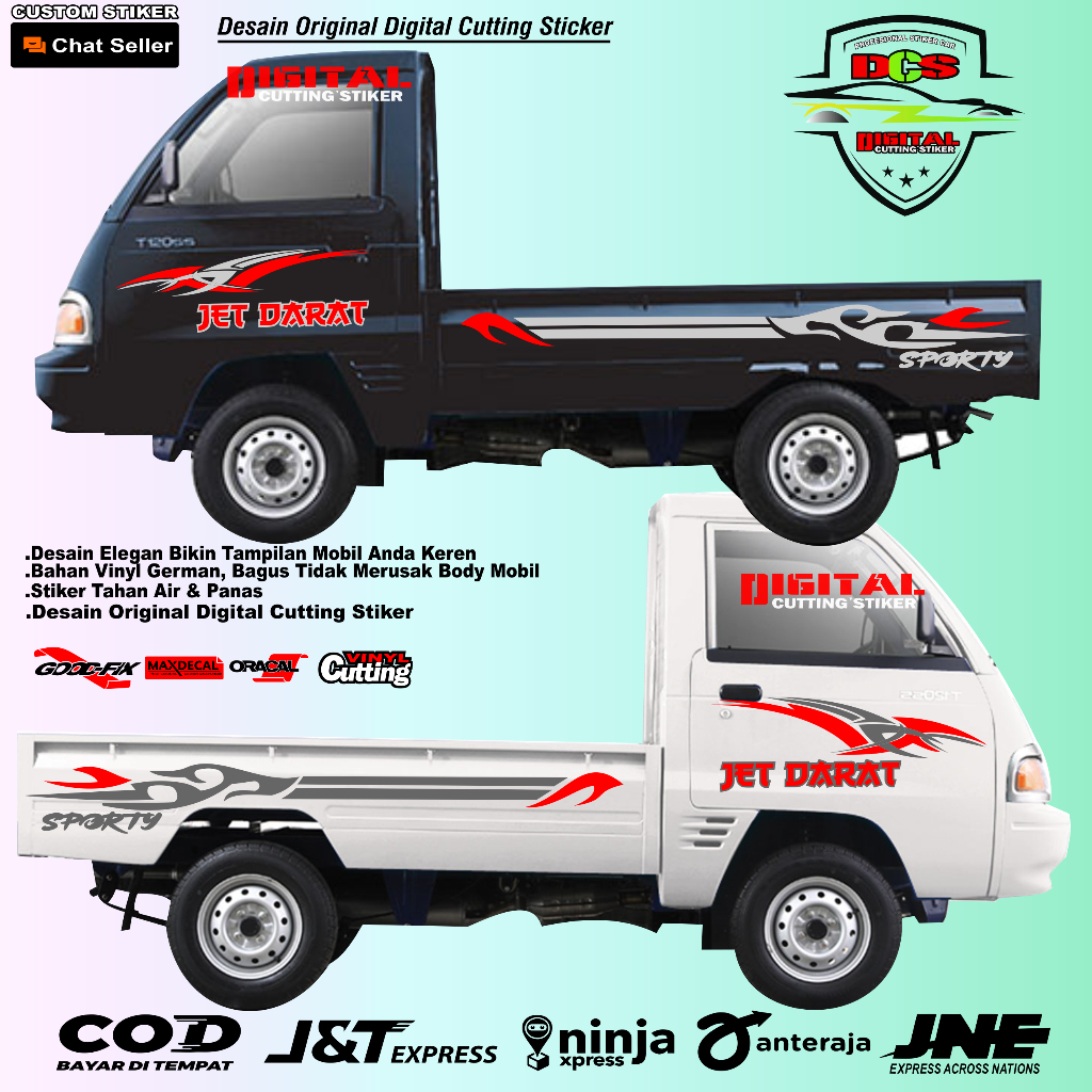Cutting Stiker Mobil Pickup Carry Stiker Striping JET DARAT Carry Stiker Mobil Pickup Carry