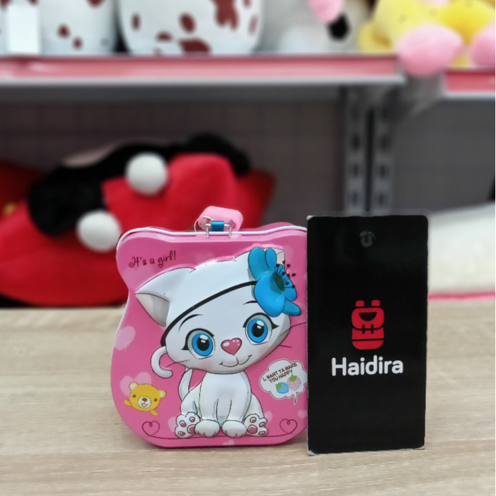 Celengan Mini Kucing Dengan Kunci Gembok Aneka Warna