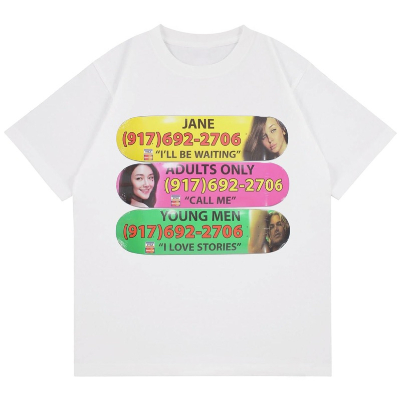 KAOS Y2K SHIRT LOVE CALL | T-SHIRT WHITE VINTAGE OVERSIZE | KAOS BAJU Y2K STYLE