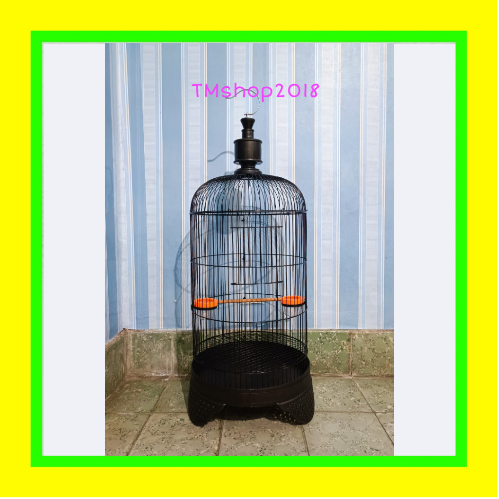 GROSIR Sangkar Burung BESAR HITAM D33 T90 Kandang Ram Besi Tebal Kenari LoveBird Pleci Trucukan Perk