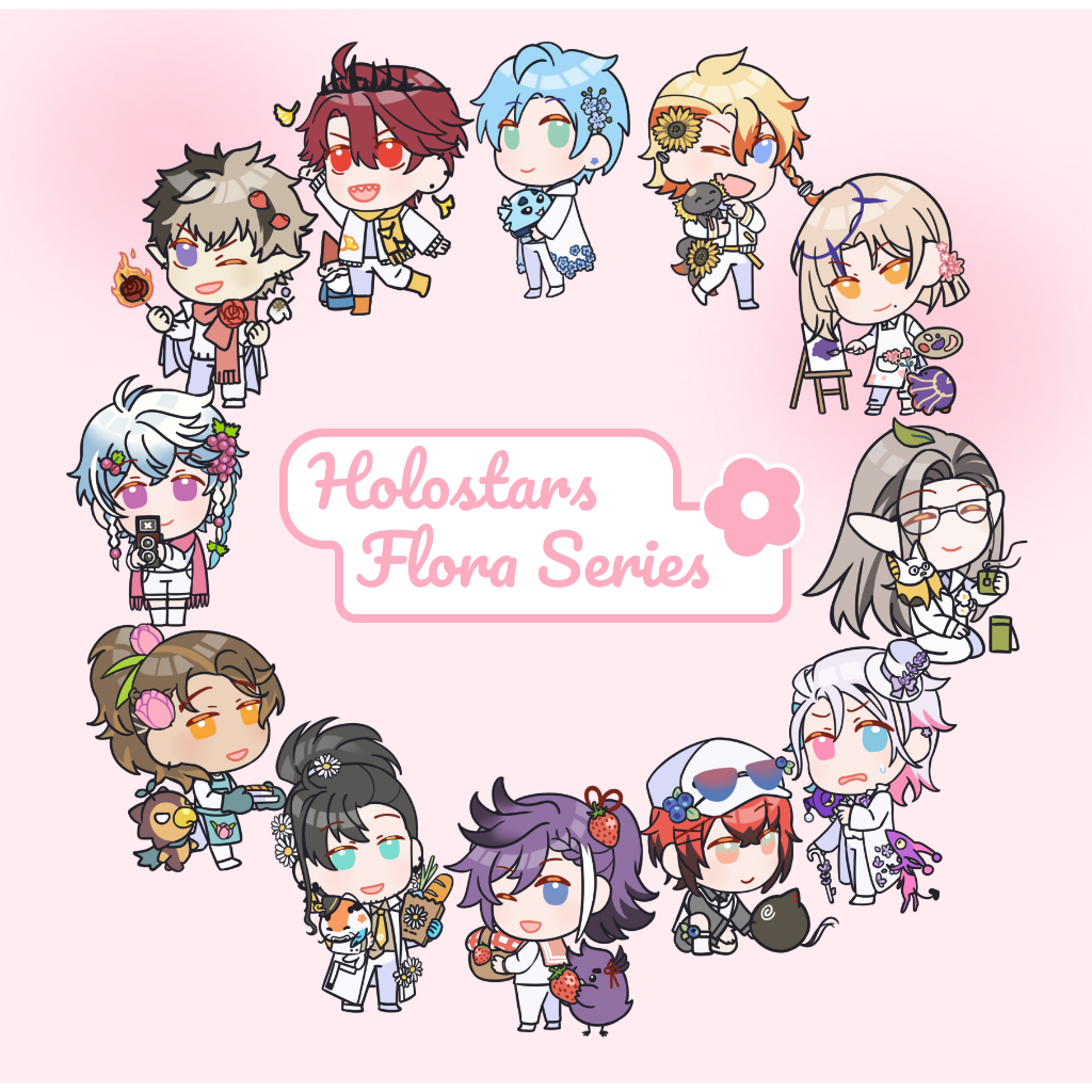

Holostars EN Flora Die Cut Sticker Set Holotempus Armis