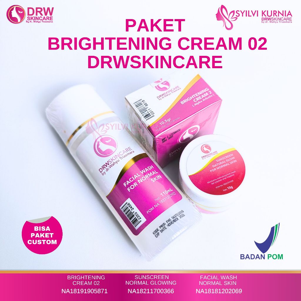 Drw Skincare Paket Brightening 2 Flek Hitam Mencerahkan Kulit