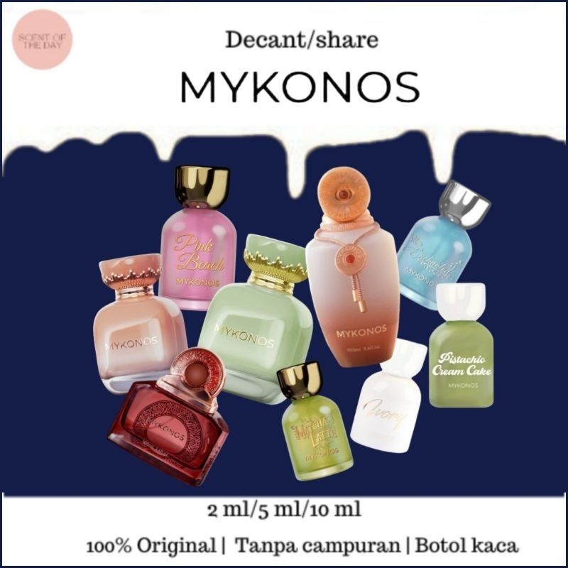 (Decant/Share) Mykonos Enchanted Matcha Latte Pink Beach Pistachio Cream Cake Ivory Milk Drops Utopi