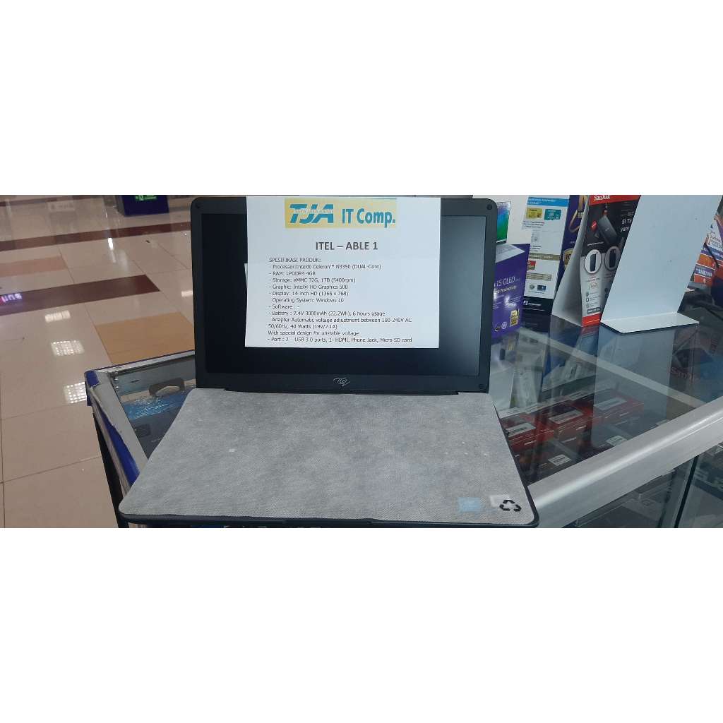 Laptop notebook Itel Able 1  Intel Celeron N3350/ 4GB/ 1TB HDD/ W10H / 14"