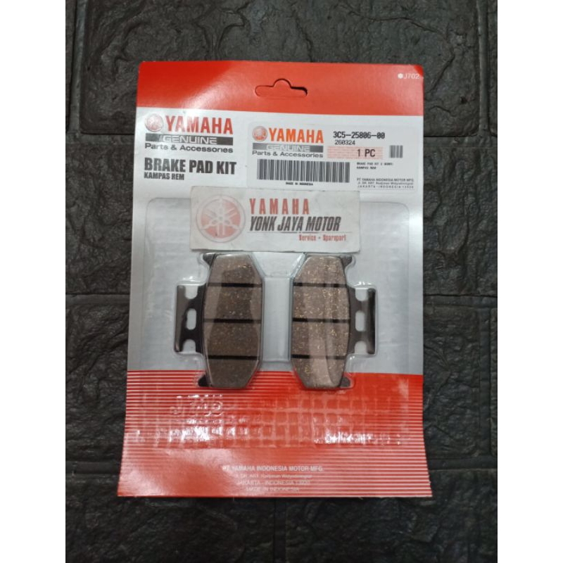 KANVAS REM BELAKANG BRAKE PAD KIT YAMAHA XSR/R15 V3 3C5-25806-00