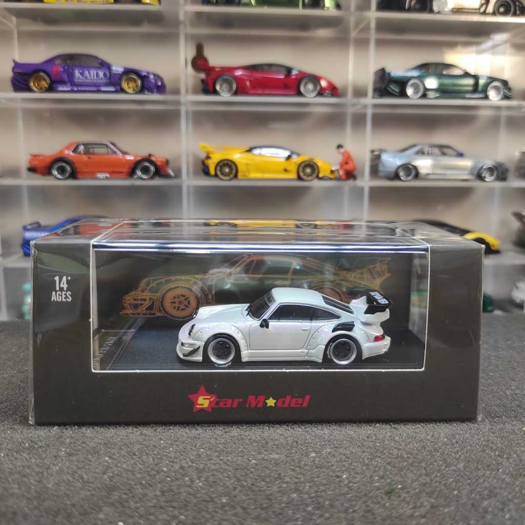 Star Model 1/64 RWB993 GT Wing & RWB964 GT Wing Chrome Pearl White