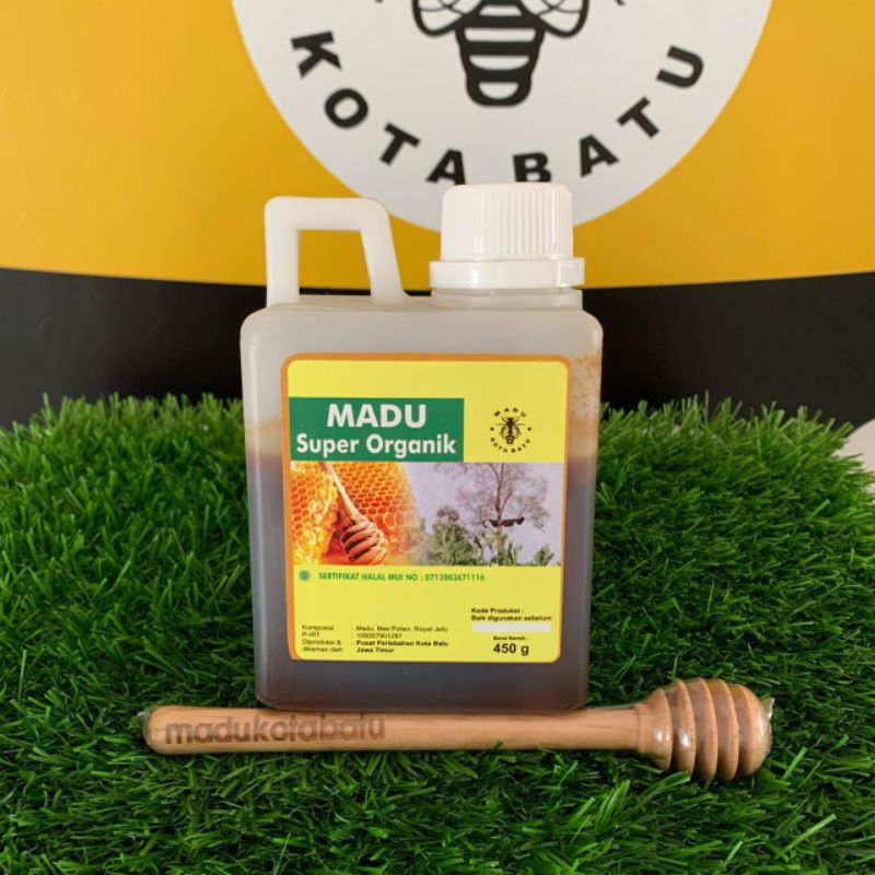 

Madu Hutan Asli Super Organik 3 IN 1(Madu Hutan + Beepollen + Royal Jelly) Jirigen Netto 450 gr