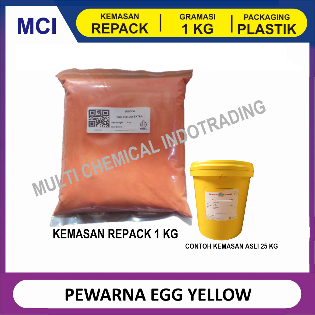 

PEWARNA MAKANAN EGG YELLOW / KUNING TELUR FOOD GRADE. 1 kg