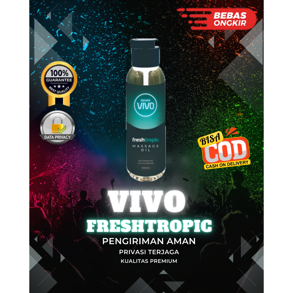 VIVO MASSAGE OIL FRESH TROPIC 100 ML Minyak Pijat Pelicin dan Pelumas Sex Pria Wanita