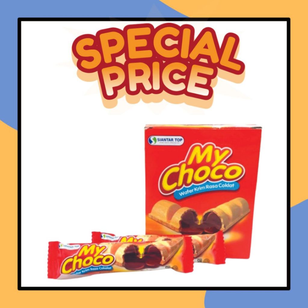 

Siantar Top MYCHOCO Wafer Krim Rasa Coklat per BOX (Isi 20pcs) Kemasan MERAH