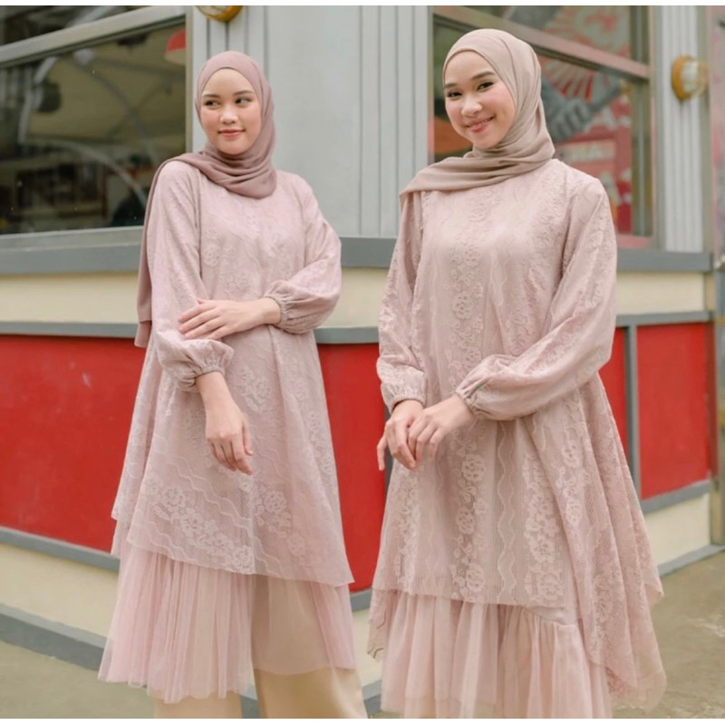 Hijabchic Alaiqa Tunic Mocca Tunic size M
