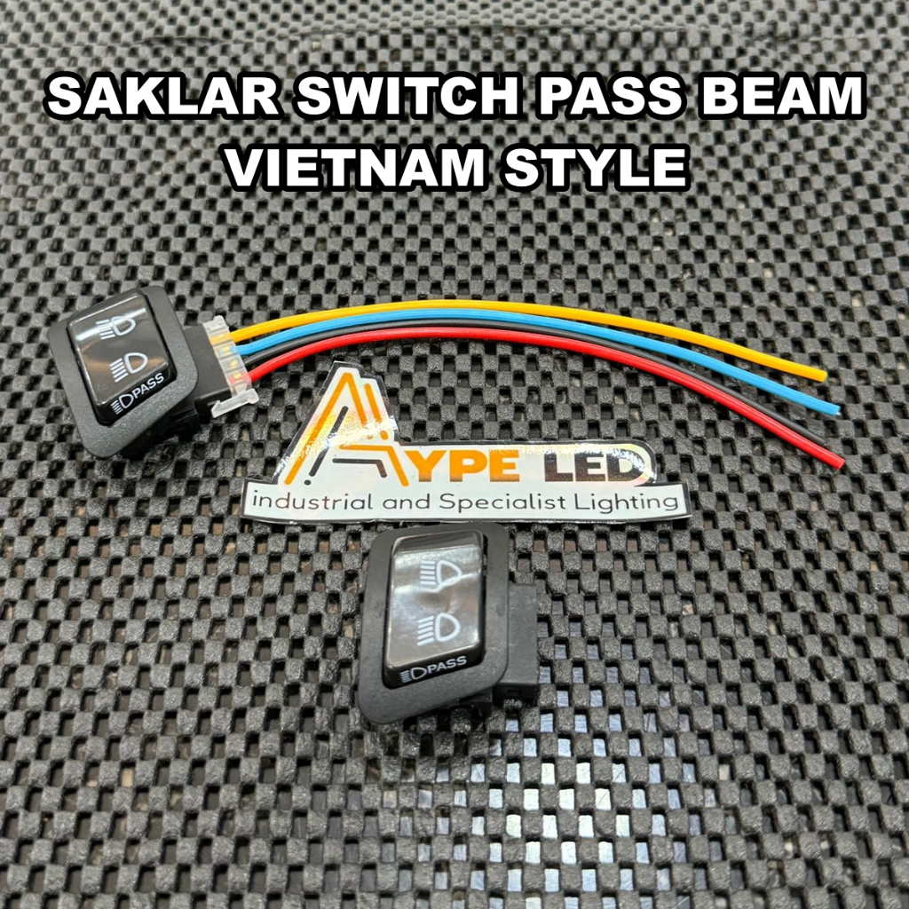 SAKLAR VIETNAM STYLE PASS BEAM 4 PIN PLUS SOCKET PNP TOMBOL SAKLAR PIW PIW VARIO BEAT REVO SCOOPY DA
