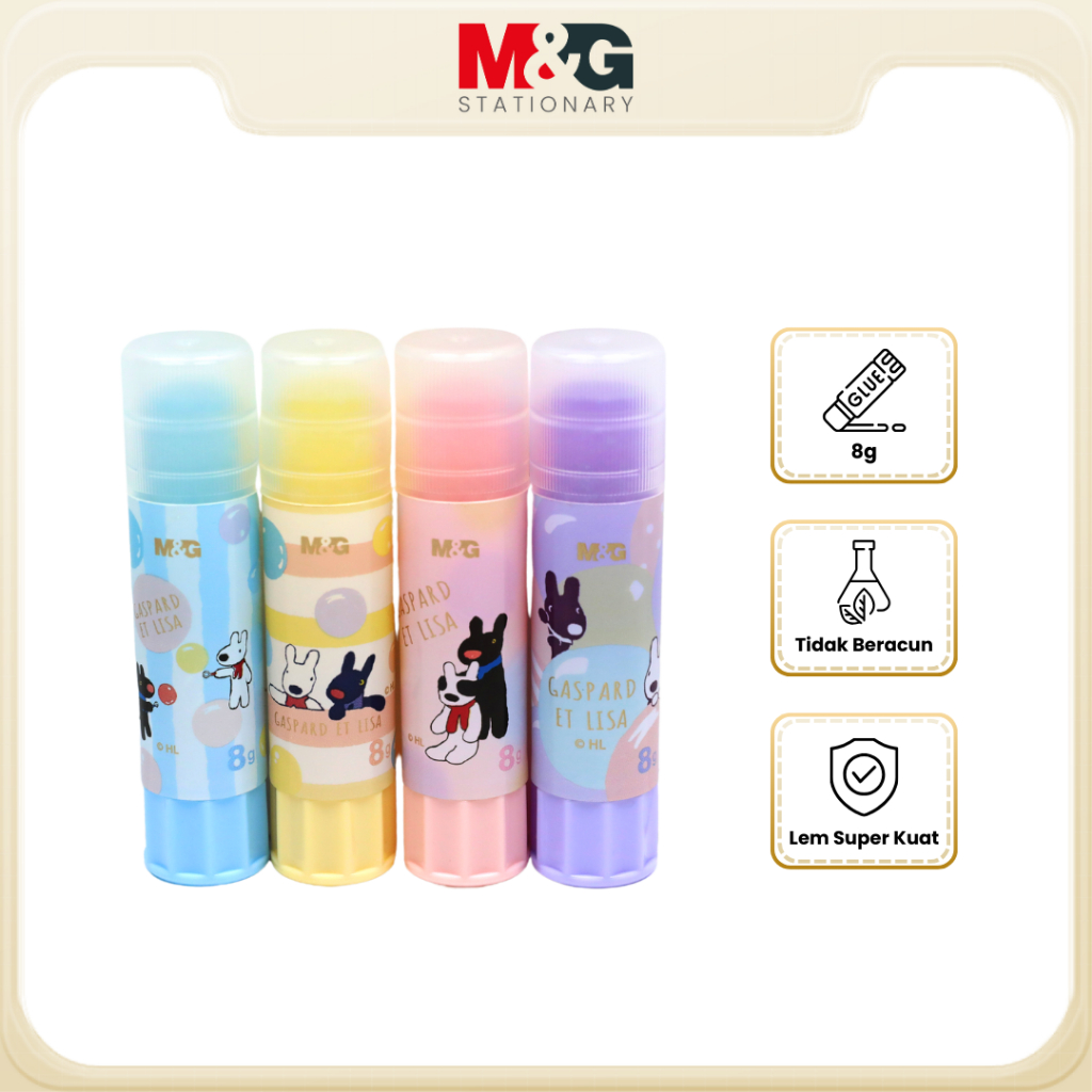 

M&G Gaspard et Lisa 8g PVP Glue Stick Lem Kertas Glitter