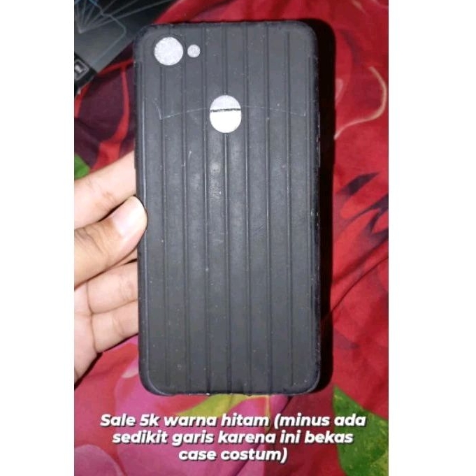 Softcase Koper Warna Hitam || Oppo F7