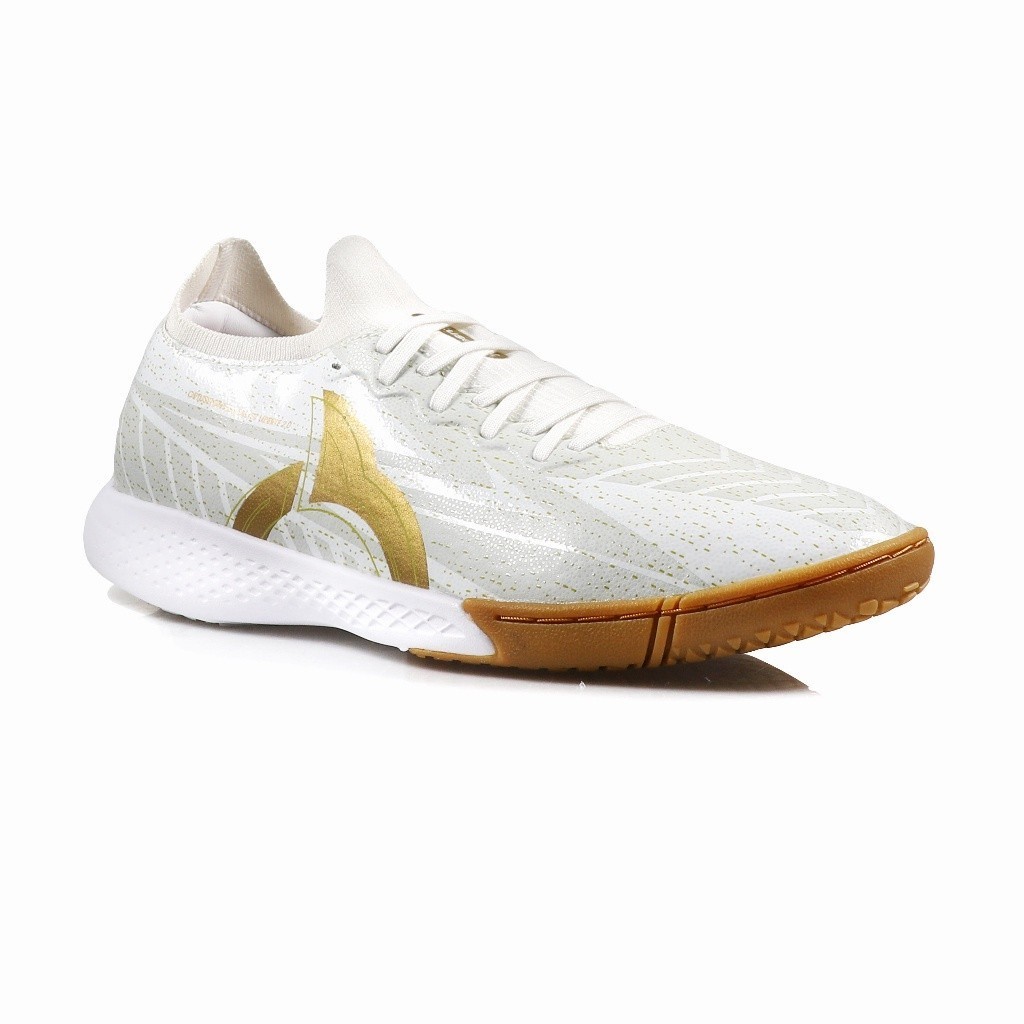 Ortuseight Sepatu Futsal Catalyst Liberte Infinity In - White/Grey/Gold