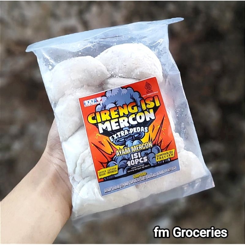 

Cireng mercon isi Ayam X-tra pedas 10 pcs Beku