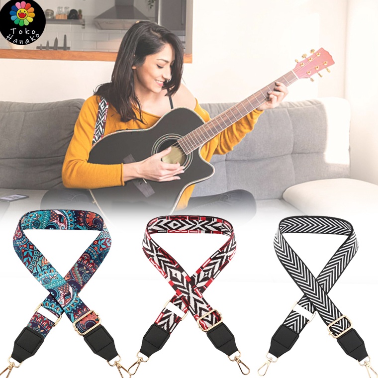 SALEE Tali Tas SelempangTas Tas MotifStrap Tas Selempang Motif Tali bahu lebar dan tali panjang tali