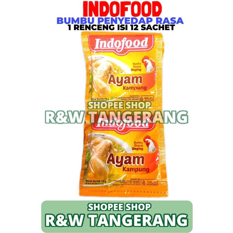 

Indofood Bumbu Penyedap Rasa Ayam Kampung 1 Renceng Isi 12 Sachet