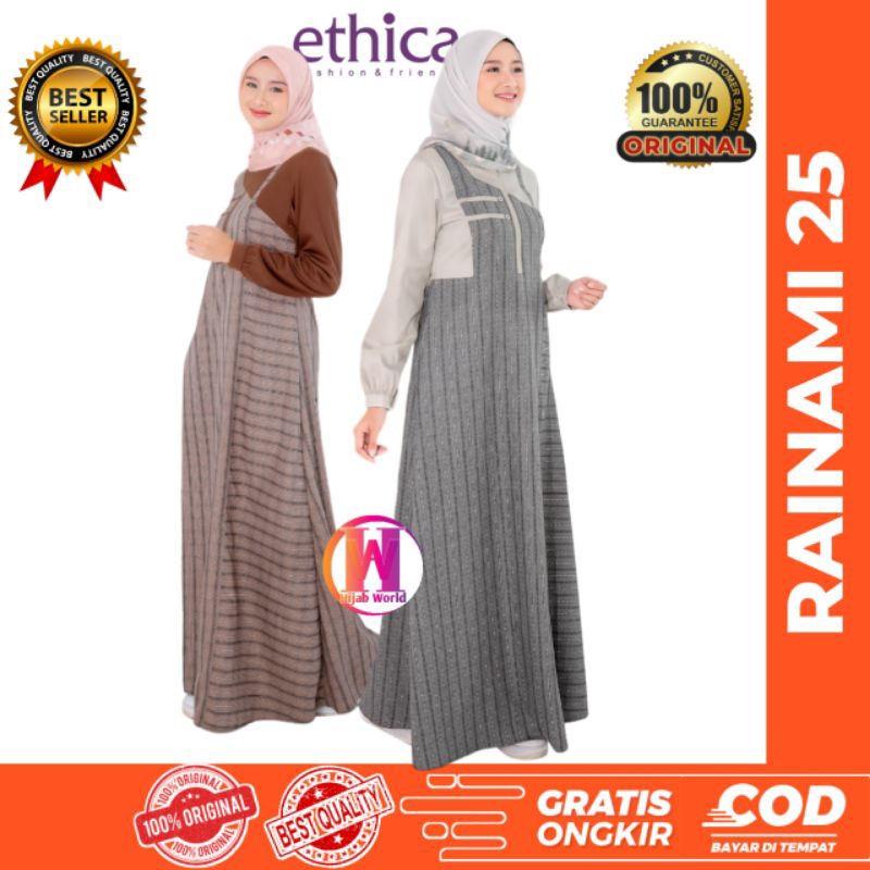 ETHICA Gamis Rainami 25 ETHICA Original / Baju Gamis Terbaru 2025 / Dress Muslim / Dress Wanita Musl