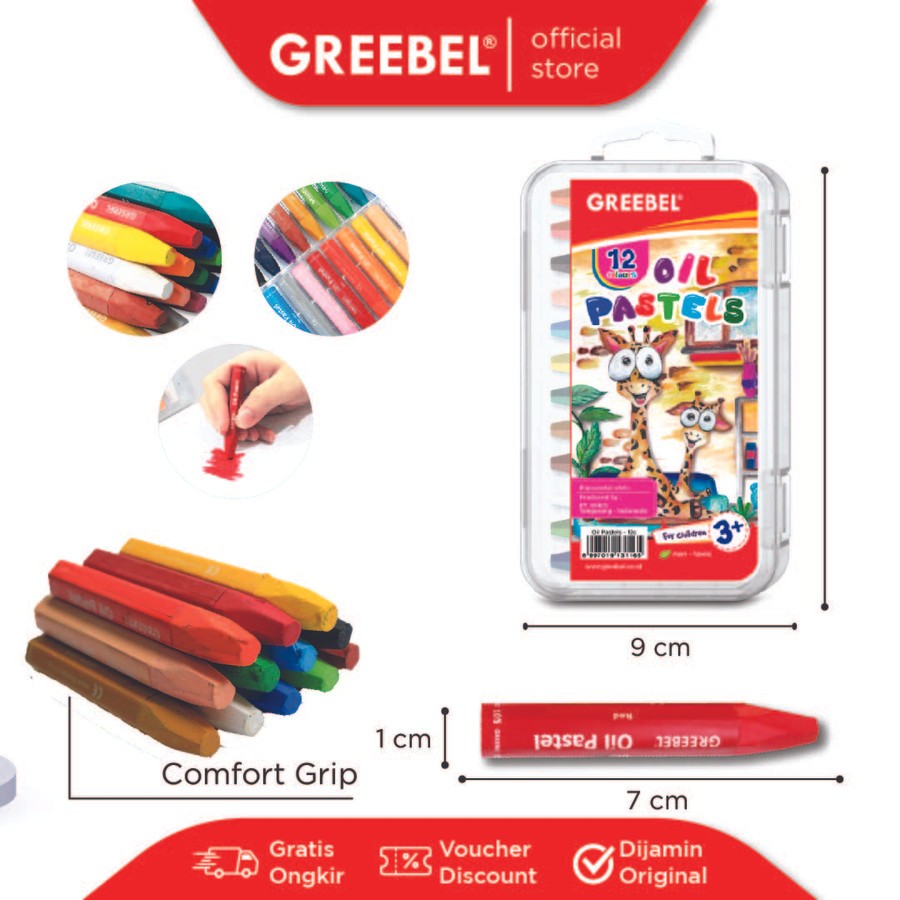 

GREEBEL OIL PASTEL / CRAYON GREEBEL 12 WARNA