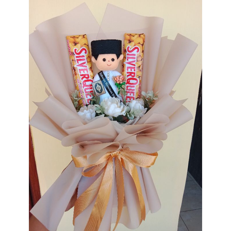 Buket Bunga Boneka Hafidz Hafidzah Tahfidz Khotmil Al Quran Imtihanan Sekolah Buket Boneka Wisuda