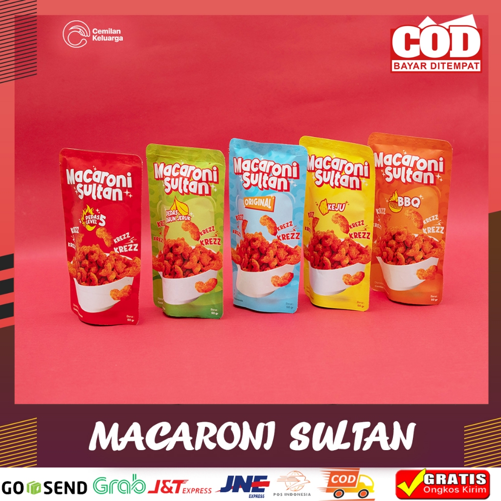 

Cemilan Keripik Viral Macaroni Sultan Isi 50 Gram