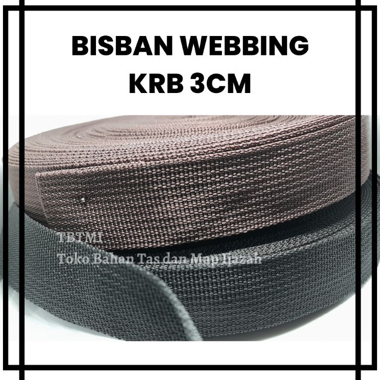 Terbaik Tali Webbing Bisban Tas KRB Lebar 3 cm Tali Tas