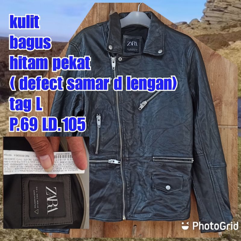 jaket Reading motor bikers racing leather kulit work kerja casual ramones zara