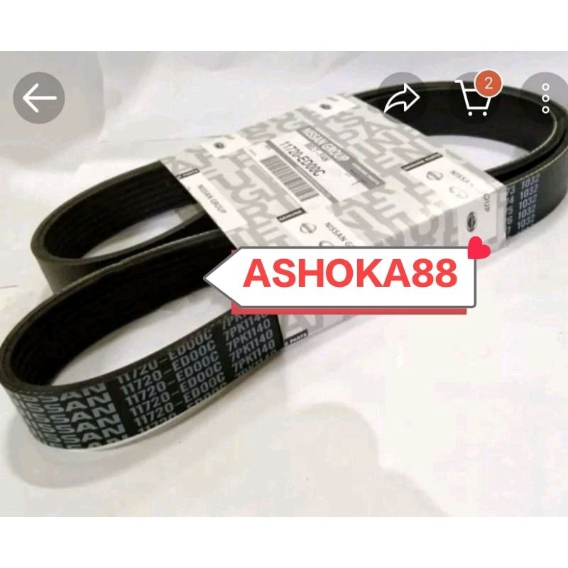 FAN BELT FANBELT - VANBELT VAN BELT TALI KIPAS NISSAN GRAND LIVINA 1.5 EVALIA 7PK 1140 ASLI